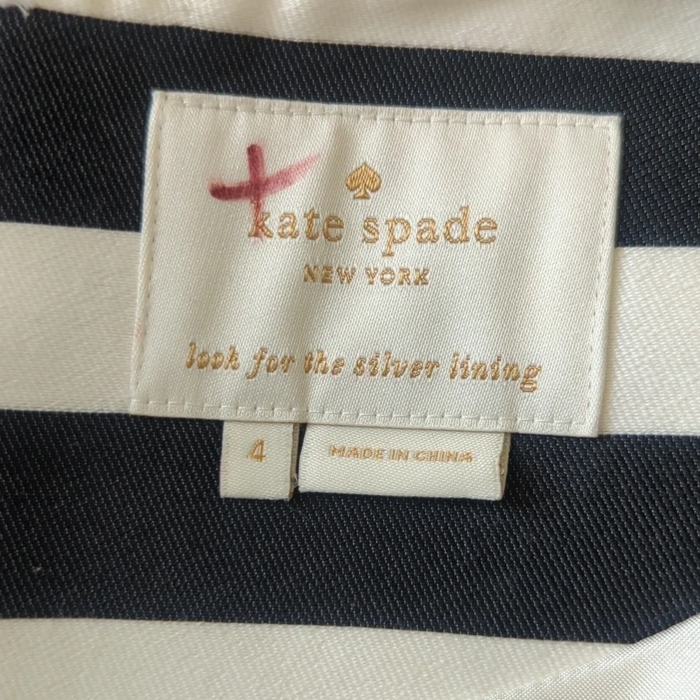 Kate Spade Striped Black and White Striped Shift Dress